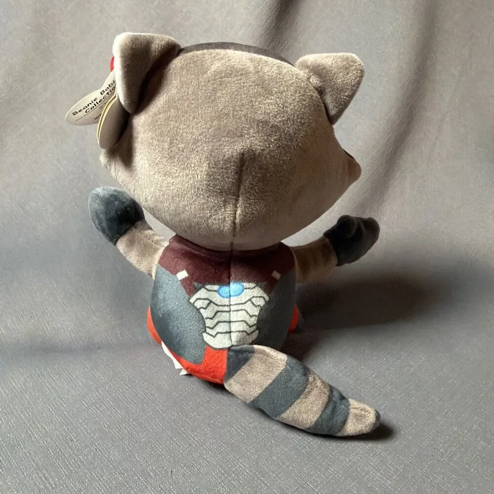 TY Beanie Baby Marvel Avengers Guardians Galaxy Super Hero ROCKET RACCOON -M